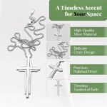 Silver Stainless Steel Cross Necklace Timeless