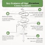 Silver Stainless Steel Cross Necklace Features