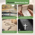 Silver Stainless Steel Cross Necklace Elegance