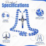 Catholic Rosary Necklace Blue Crystal specifications