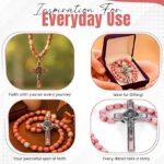 Catholic Rosary Necklace Soft Pink Beads Everyday
