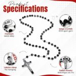 Catholic Rosary Necklace Black Crystal Beads Specification