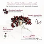 Authentic Saint Padre Pio 3rd Class Relic Italian Rosary Patron of Civil Defense