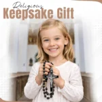 Catholic Rosary Necklace Italian Black Wood Gift