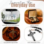 Catholic Rosary Necklace Italian Black Wood Inspiration