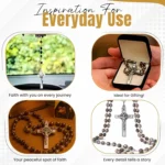 Catholic Rosary Necklace Italian Gray Seed Inspiration