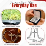 Catholic Rosary Necklace Italian Silver Steel Inspiration