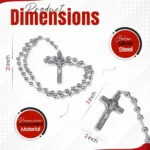 Catholic Rosary Necklace Italian Silver Steel Product