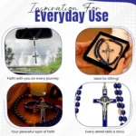 Catholic Rosary Necklace Navy Blue Beads Inspiration