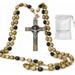 Catholic Rosary Necklace Italian Olive Wood USA