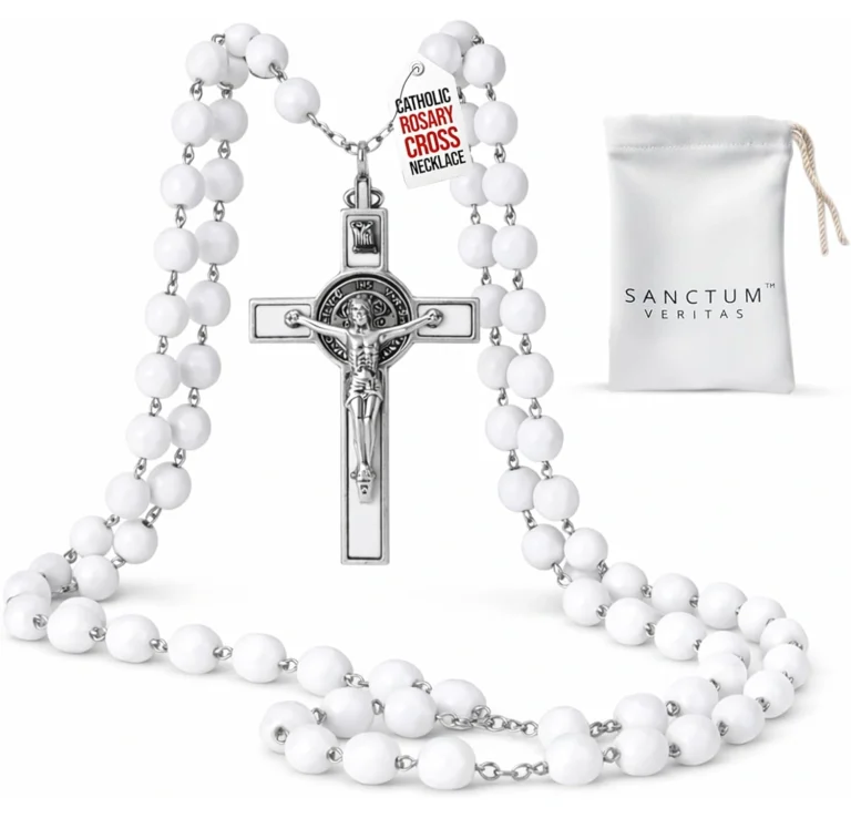 Necklace White Crystal Beads USA