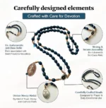 Saint Faustina True Relic Divine Mercy Chaplet Elements