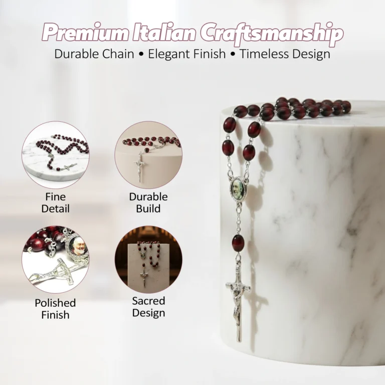 Saint Padre Pio 3rd Class Relic Italian Rosary Patron
