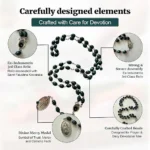 Saint Faustina 3rd Class Relic Divine Mercy Chaplet elements