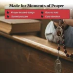 Saint Faustina Divine Mercy 3rd Class Relic Chaplet Moments