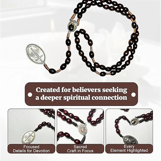 Saint Faustina Divine Mercy Chaplet with 3rd Class Relic Seeking