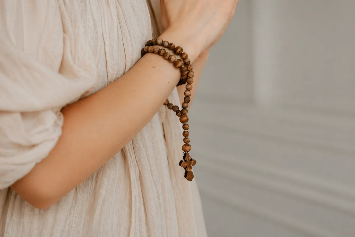 italian rosary bead necklace