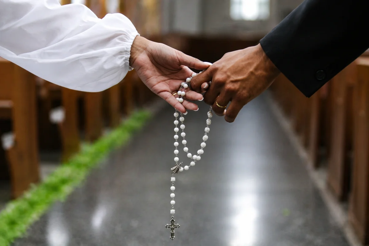 white rosary beads meaning