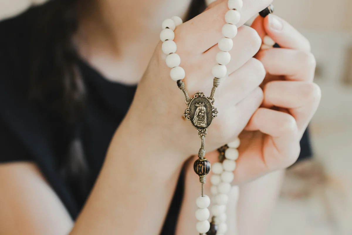 rosary beads for first holy communion